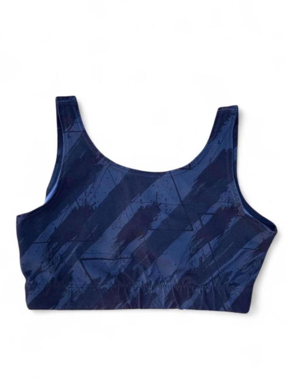 Y2K Grey Splatter Pattern Streetwear Athletic Running Sports Bra Size XS